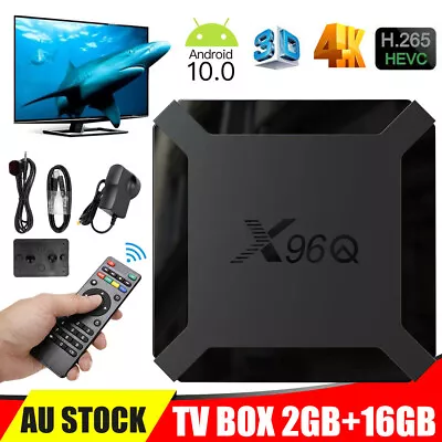 2022 TV BOX X96Q Android 10.0 4K HD WIFI Allwinner Quad-Core Smart Media Player • $38.85
