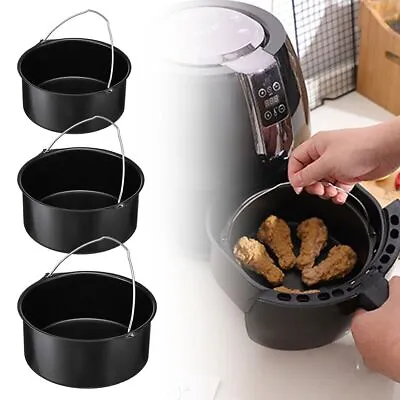 Cake Barrel Air Fryer Accessories Air Frying Pan Fryer Bread Baking Basket • $18.03