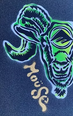 Mob Grip Tape Skateboard Griptape Black Mouse Movement Custom Paint Emerica 9x33 • $80