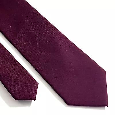 Van Heusen Purple Wool Polyester Skinny Tie • $20.24