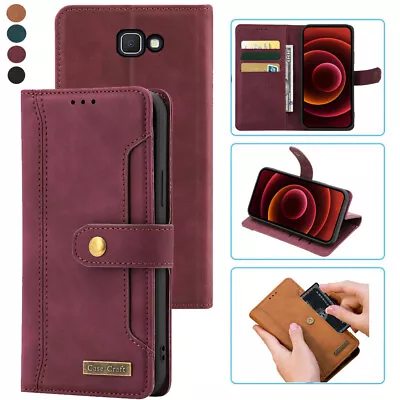 Samsung J7 Prime ON7 2016 Notebook Style Card CaseLeather Magnetic Flip Case • $9.39