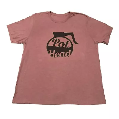 Pot Head T Shirt Size 3xl Pink Mauve Short Sleeve Cotton 420 High Asf Mens • $14.64