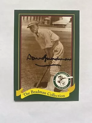 Don Bradman Hand Signed Cricket Card • $110