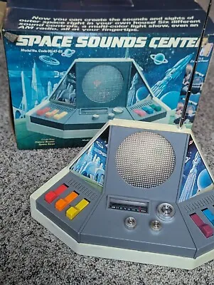 Space Sound Center AM Radio Galaxy UFO Vintage Toy Radio In Kmart Box 1980s Toy • $101.11