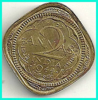 India - 1944 - 2 Annas  Coin  - George Vi.  • $39.99