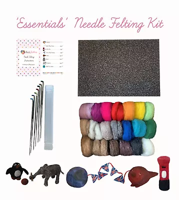 Heidifeathers® High Quality Needle Felting Starter Kit -'Essentials Kit' • £15.99