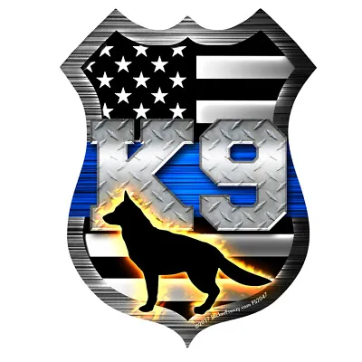 Blue Line Shield K9 Dog Sticker - Car Truck Window Vinyl Decal USA FS2047 • $4.15