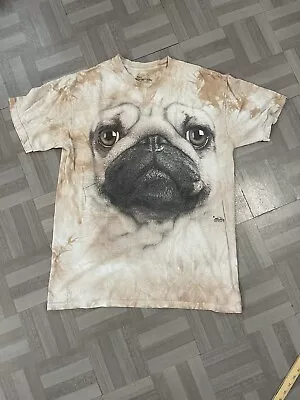 The Mountain Tee Y2K Large Pug T-shirt Vincent Hie All Over Print Short Sleeve I • $25