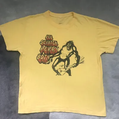 Vintage Lee Scratch Perry 80th Shirt Short Sleeve Yellow Unisex S-234XL NE644 • $24.07