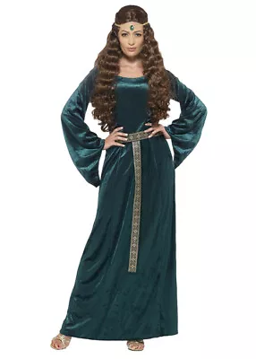 Adult Green Medieval Maid Marion Costume • £33.99