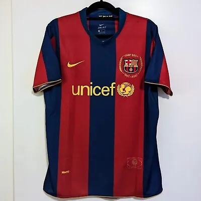 FC Barcelona Ronaldinho #10 Jersey 2007/08 Home Red Blue Men's M • $79