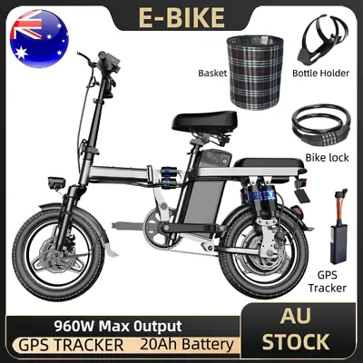 Foldable Electric Bike With GPS Tracker 48V 20Ah Removable Battery Mel Stock • $853.89