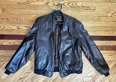 Barely Used Men’s Brown Genuine Leather Jacket!  L /  XL - Size 42 • $135