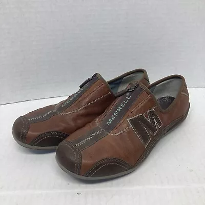 Merrell Arabesque Acorn Brown Leather Women's Shoe Size 7.5 Slip On • $29.99