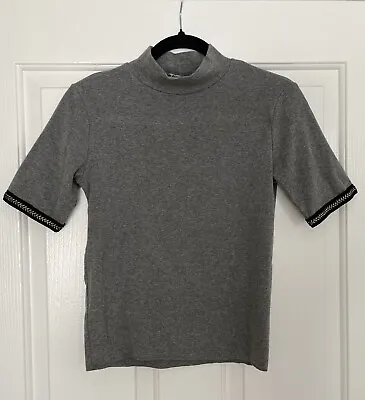 EUC! Womens Zara Gray Grey Top Shirt Mockneck Small • $13.98