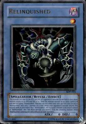 RELINQUISHED SDP-001 ULTRA RARE HEAVILY PLAYED POOR COND Yugioh • £1.89