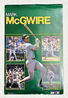 Original VTG 1988 STARLINE Mark McGwire 22”x34” Laminated Poster Oakland A’s • $32.81