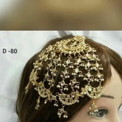 Traditional Gold Tone Designer Matha Patti Bridal Maang Tikka Jewelry JC- • $20.07