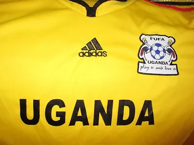 Yellow UGANDA FUFA Soccer Jersey Large Football African Cup Of Nations • $29.99