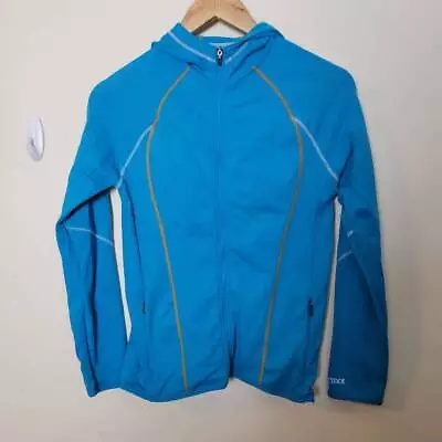 Marmot Womens Nylon Power Stretch Hooded Blue Zip Up Jacket Small • $35