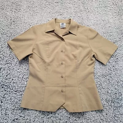 USMC Khaki Shirt Womens 10 Brown Short Sleeve US Marine Service Dress Military • $17.99