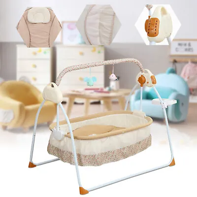 Electric Baby Crib Cradle Auto-Swing Cot Newborns Bassinets Bed Rocking Chair • £96