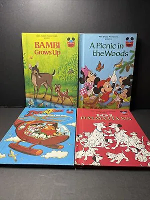 Disney Wonderful World Of Reading Lot Of 4 Books  1979 81 83 88 Random House • $9