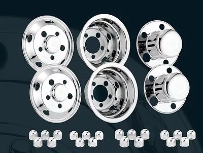 TRUCK CHROME WHEEL COVERS HUBCAPS TRIMS  BUS (16 Inch  5 Stud  ) • $645