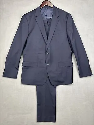 Bonobos Mens Size 44R Standard Fit Blue 2 Piece Suit Flat Front Pants 36x32 • $99.99