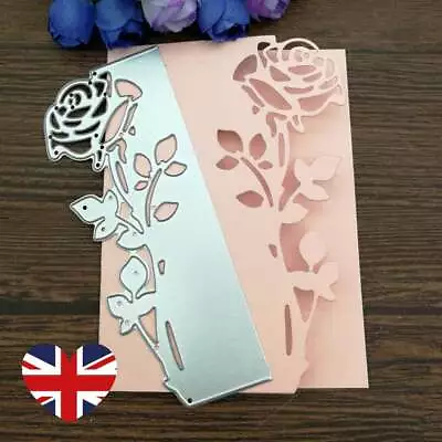 Rose Roses Edge Flowers Edgeable Card Cards Cut Dies Die Metal Cutting Cutter • £5.49