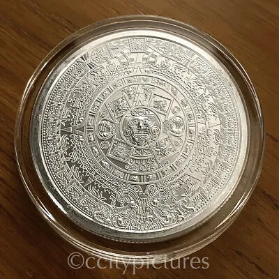 2 Oz GSM Aztec Mayan Calendar 999 BU Silver Coin In Capsule • $84.95