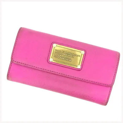Marc Jacobs Wallet Purse Trifold Pink Woman Authentic Used Y216 • $140.49