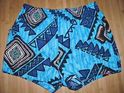 BARKCLOTH Vintage SWIMSUIT TRUNKS Size MEDIUM Cotton HAWAIIAN 60's Swim Suit • $22.99