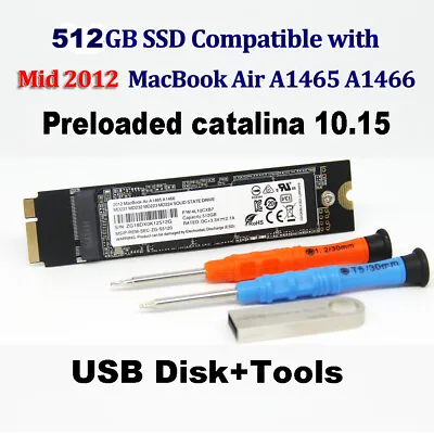 NEW 512GB 17+7Pin SSD For 2012 Apple MacBook Air A1465 EMC 2558 & A1466 EMC 2559 • $58.95
