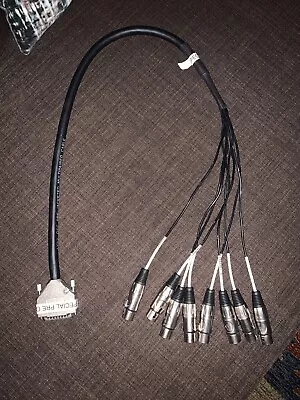 Lynx 25 PIN DSUB Loom DB25 To 8 X Female XLR Stereo Balanced Audio Snake Cables • £28