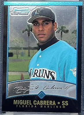 🔥Miguel Cabrera 2001 1st Bowman Chrome Card 3000 Hits 500 HR TRIPLE CROWN🔥 • $11.95