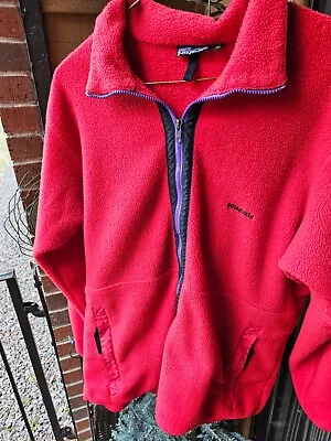 Patagonia Zip T Pullover Pile Fleece Vintage Pullover • $17.99