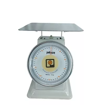 Vtg Pelouze Model 10100 Tabletop Scale Temperature Compensated 0 To 100 Lb X 4oz • $64.95