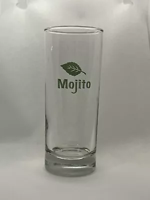 Set Of 4 Mojito Glasses 6  Tall Clear With Green  Mojito  & Mint Leaf • $29.99