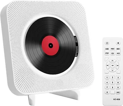 Desktop Portable CD Player With Bluetooth - Multifuctional Wall Mounted & Remote • £37.99