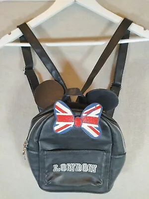 Disney Minnie Mouse London Backpack Rucksack Union Jack Bag Ladies Tourist • £10