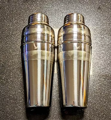 Set Of 2 Grey Goose Vodka Stainless Steel Cocktail Martini Shakers Mixers • $47.21