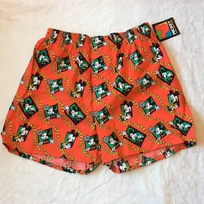 Mickey Unlimited Vintage Deadstock Mickey Mouse Christmas Boxer Shorts Size M • $20.99