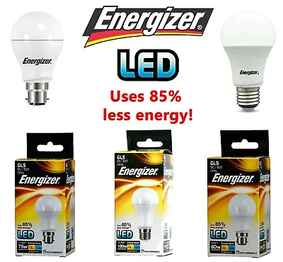 Energizer LED GLS Bulbs 5.6w = 40w 9.2W = 60W 12.5w = 100 WATT BC B22 ES E27 • £5.99