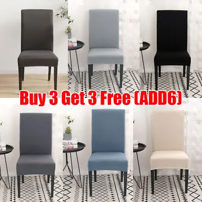 £2.99 • Buy Large Size Stretch Dining Chair Covers Seat Chair Covers Removable Slip Covers