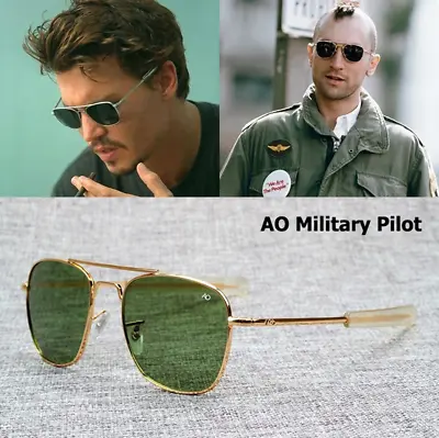 JackJad New Fashion Army MILITARY AO Pilot 54mm Sunglasses Brand American Optica • £26.38