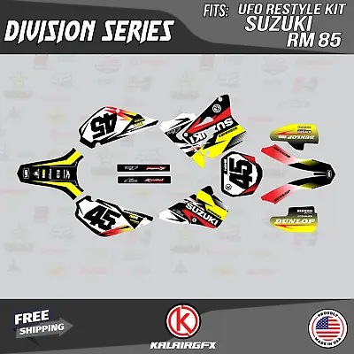 $54.99 • Buy Graphics Kit For Suzuki RM85 (2001-2023) UFO RESTYLE DIVISION-Red