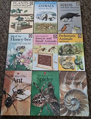 Vintage Ladybird Books Nature Series 651 Full Set Of 9 Matt Books Good Condition • £45