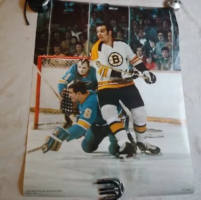 Vintage NHL Ken Hodge Poster Boston Bruins Vs St Louis Blues 1972 21  X 28    M • $28.95