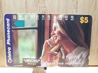 PHONECARD Telstra 🎁 $5 Nescafe Blend 43🎁 FREE POST • $5